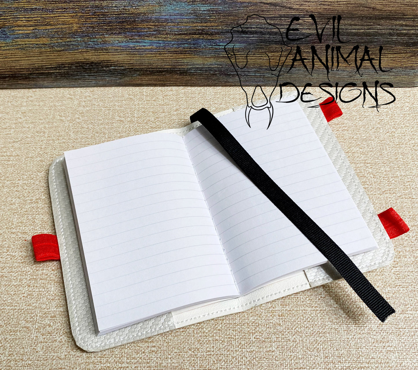 Mini Notebook Cover with Pen Holder Bookmark