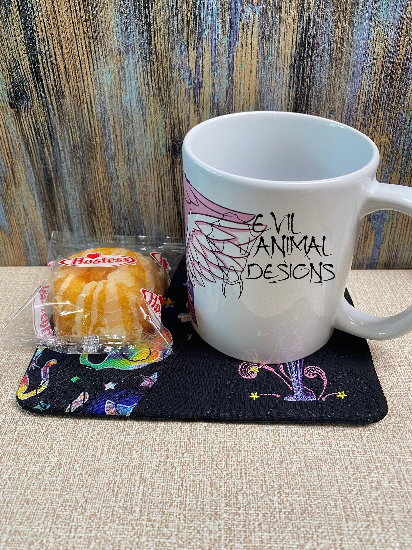 Sketch Cats Mug Rug Coaster