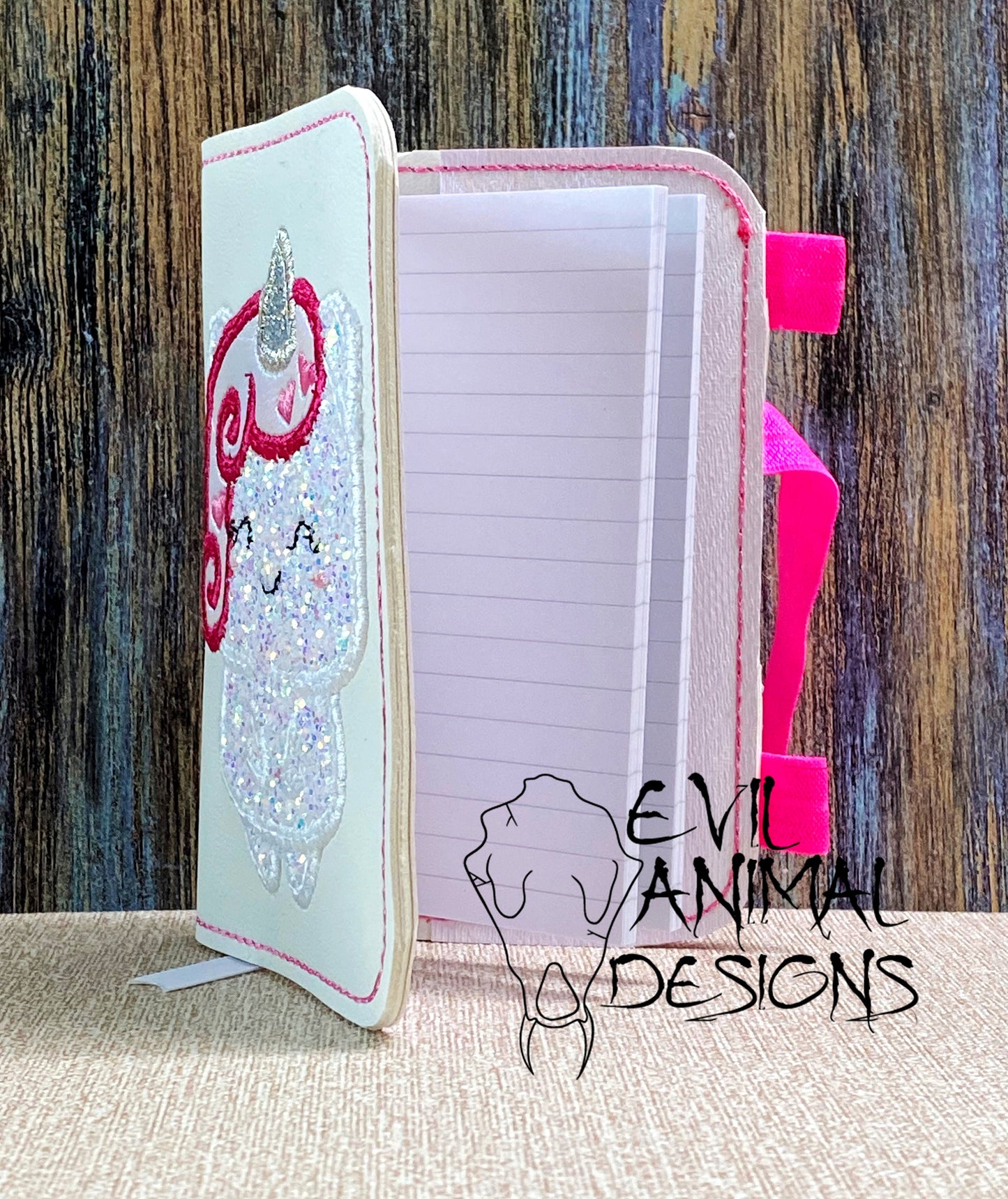 Unicorn Mini Notebook Cover with Pen Holder