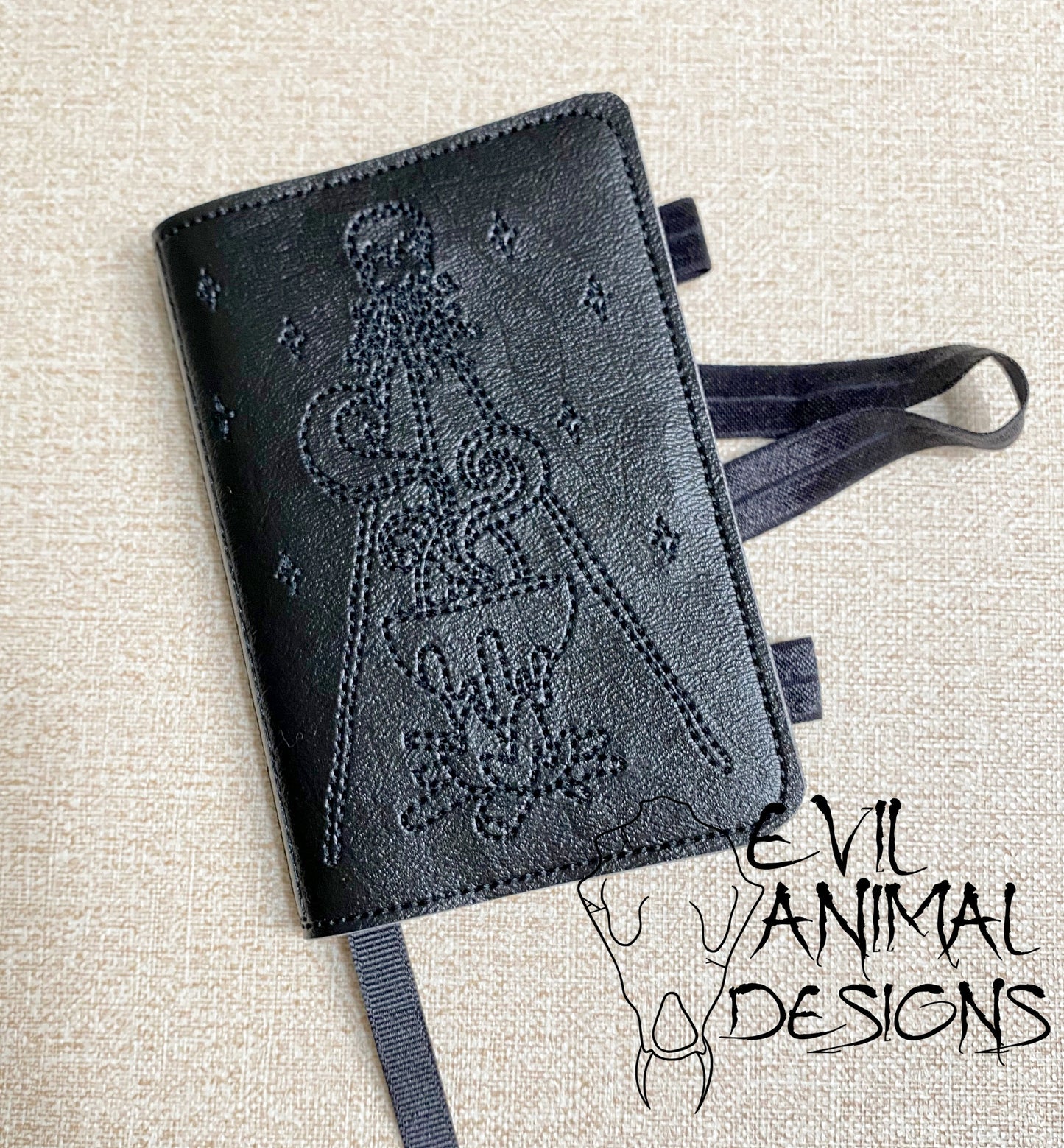 Mini Notebook Cover with Pen Holder Bookmark