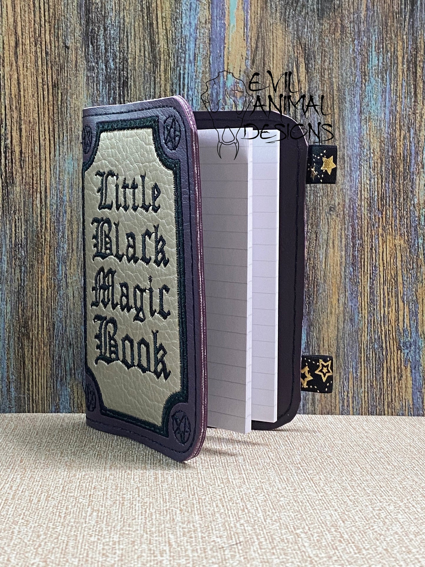 Black Magic Mini Notebook Cover with Pen Holder
