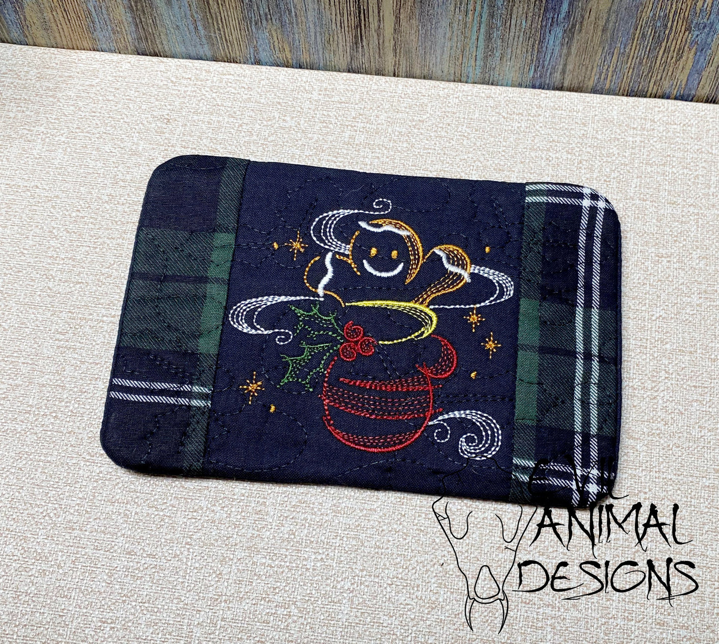 Christmas Scenes Mug Rug Coaster Tree Snowman Candy Cane Gingerbread Cookie