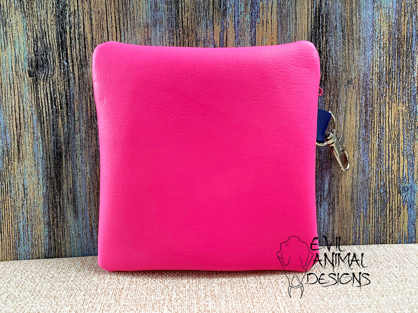 Paw Print Poop Bag Holder Vegan Leather Bag or Clutch Funny Customizable