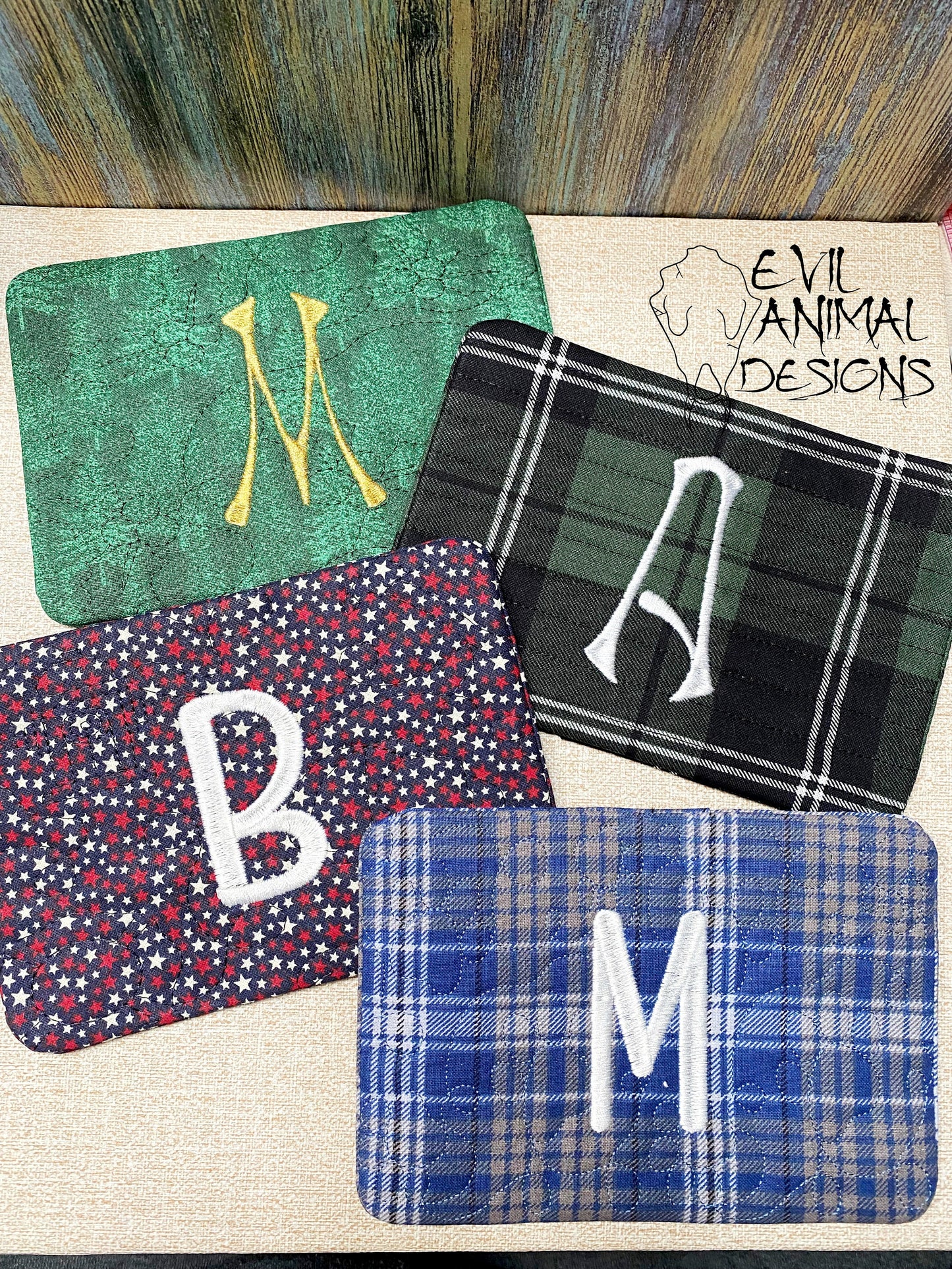 Custom Monogram Mug Rug Coaster