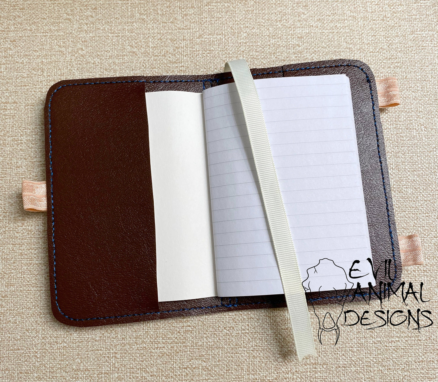 But First They Must Catch You Rabbit Mini Notebook Cover with Pen Holder Bookmark