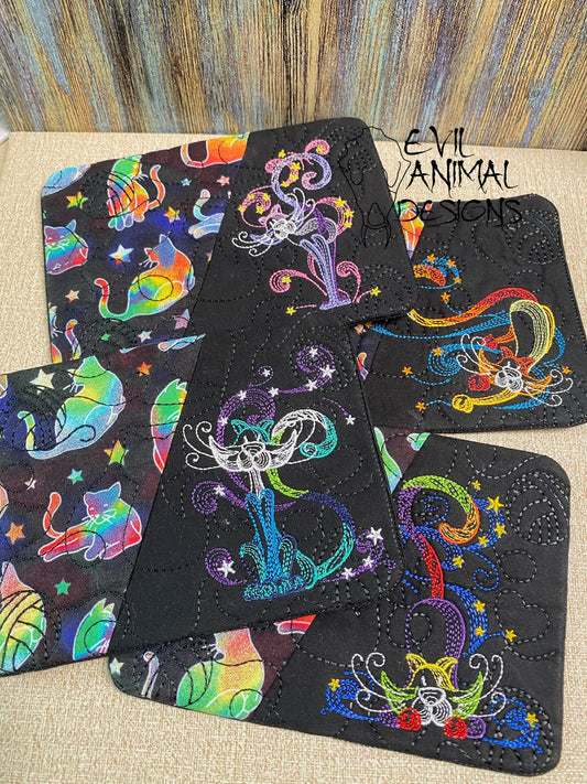 Sketch Cats Mug Rug Coaster