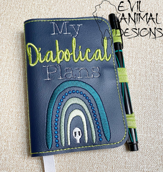 My Diabolical Plans Mini Notebook Cover with Pen Holder