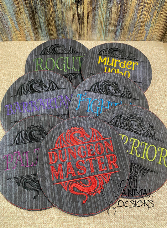 RPG LARP Class Coasters