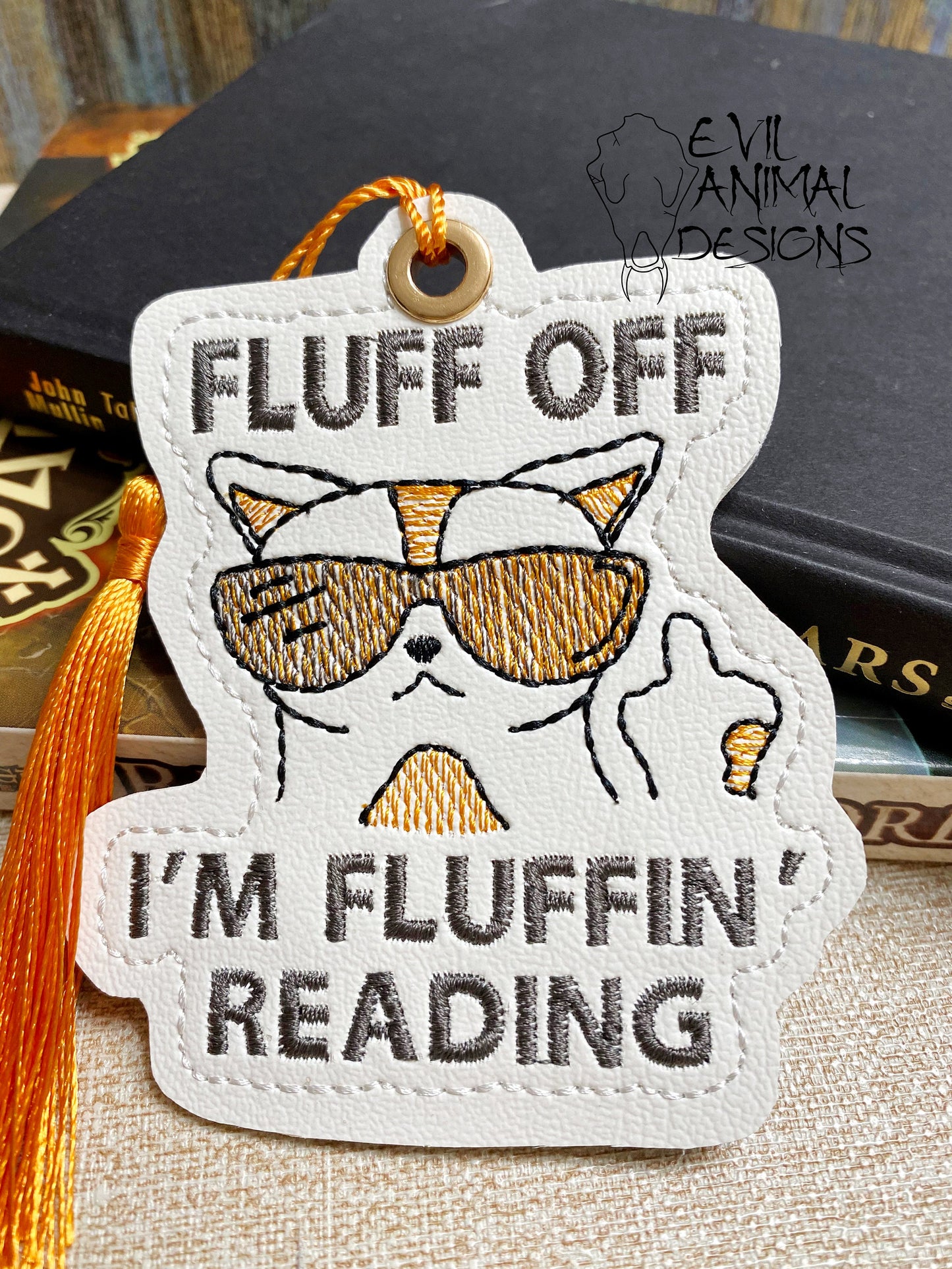 Fluffin' Reading Cat Bookmark