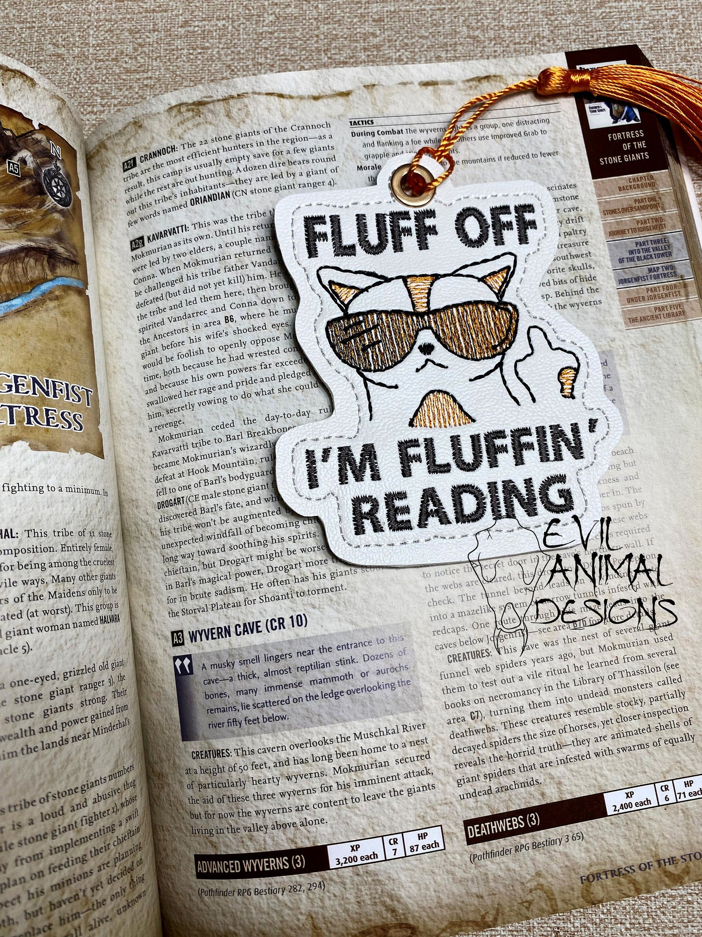 Fluffin' Reading Cat Bookmark