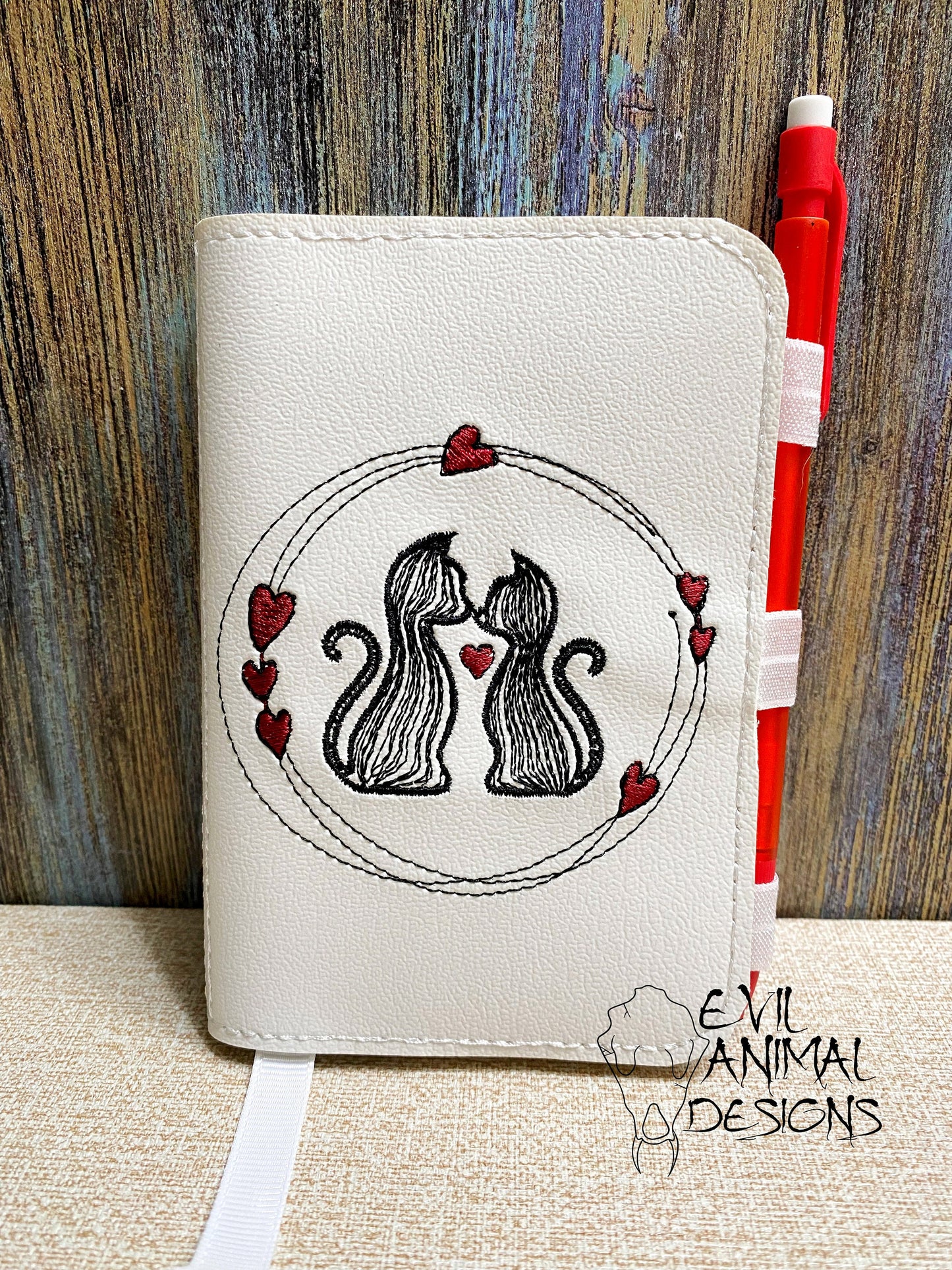 2 Cats in Love Mini Notebook Cover