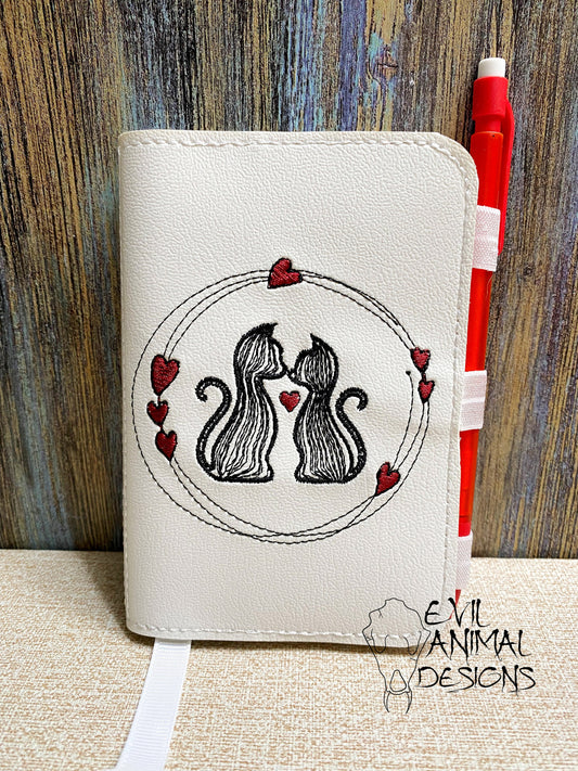 2 Cats in Love Mini Notebook Cover