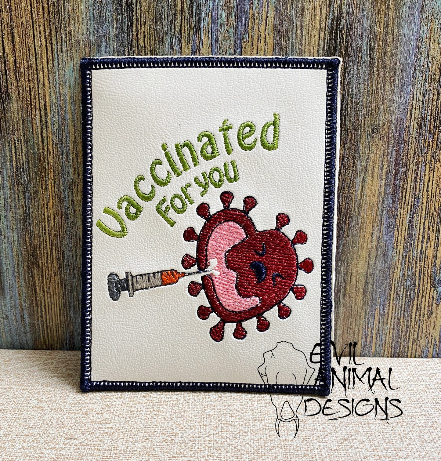 Vaccinated for You Vaccine Document Badge Holder