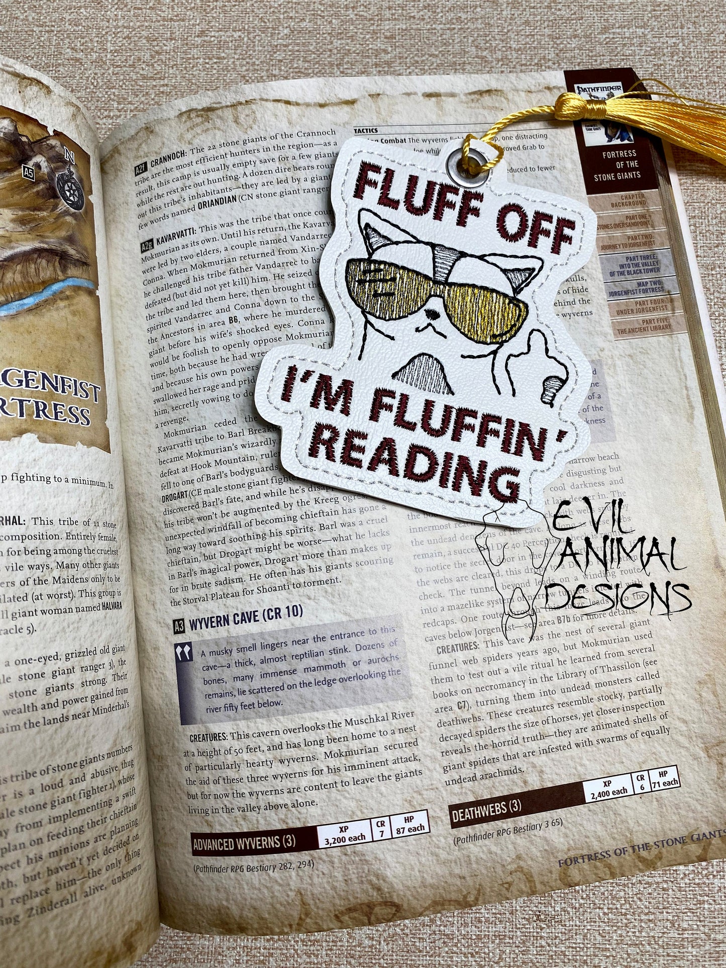 Fluffin' Reading Cat Bookmark