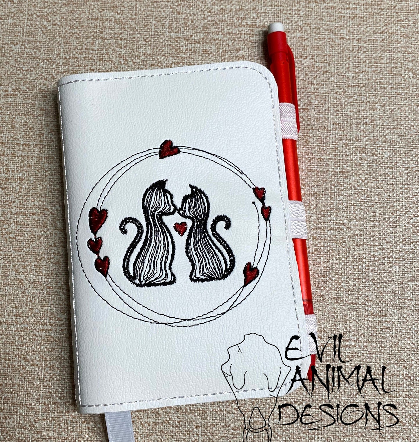 2 Cats in Love Mini Notebook Cover