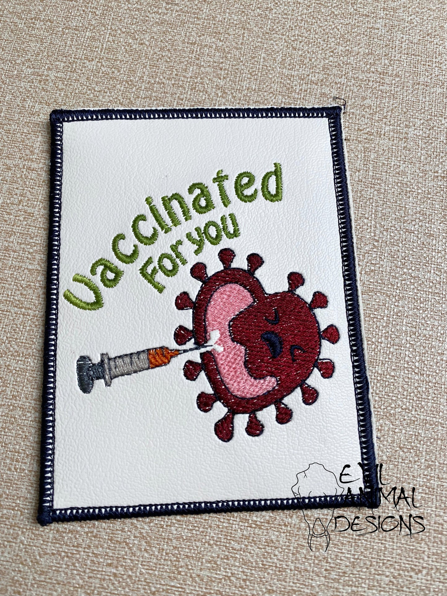 Vaccinated for You Vaccine Document Badge Holder